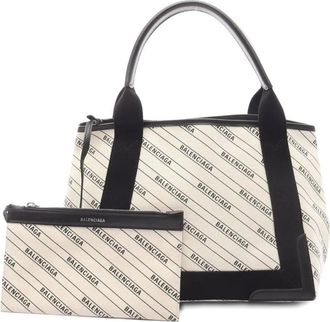 Balenciaga Borsa a mano con stampa anni 2010 - Bianco