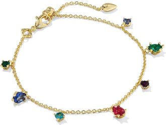 Kendra Scott Cailin Delicate Chain Womens Bracelet Womens Bracelet Gold Mix, Brass/Crystal/Cubic Zirconia