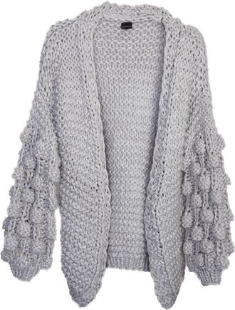 Saachi Pompom Knit Cardigan in Grey at Nordstrom Rack