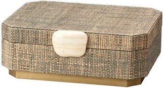 Jamie Young Co. Eden Raffia Decorative Box in Grey Steel at Nordstrom