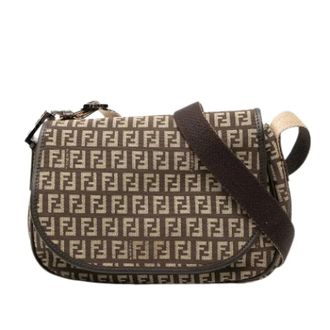 Fendi Pre-owned Canvas Crossbody Tas - Dames - Pre-owned - Bruin - Maat: ONE Size