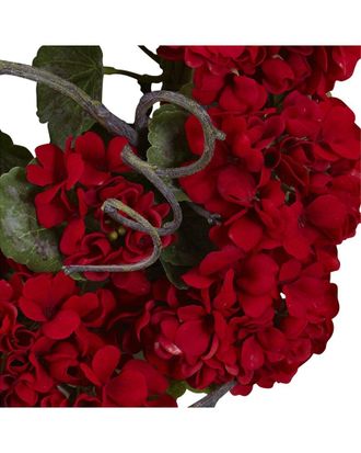 Nearly Natural 17in. Geranium Wreath