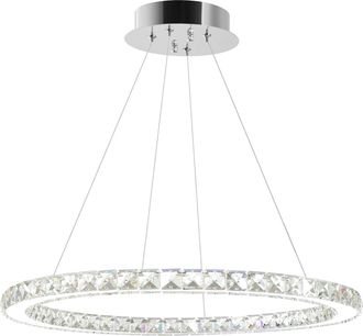 CWI Lighting Ring LED Chandelier With Chrome Finish Lumens 1248