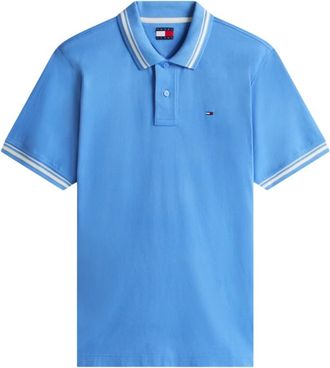 Tommy Jeans T-shirts en Poloshirts Azure - Heren - Polos - Blauw - XS - Katoen - Tops