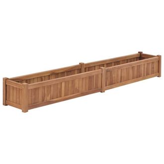 Berkfield Home Raised Bed 200x30x25 cm Solid Teak Wood in Brown | Size: 200 x 30 x 25 cm