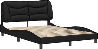 vidaXL Estructura De Cama Sin Colch&oacute;n Cuero Sint&eacute;tico Negro 140x200 Cm Vidaxl