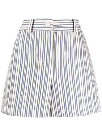 Claudie Pierlot Gestreepte shorts - Beige