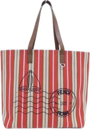 Fendi Pre-owned Canvas Calf Bag - Dames - Vintage Shopper - Veelkleurig - ONE Size - Leer - Vintage