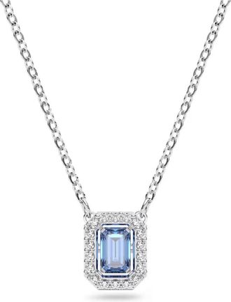 Swarovski Blue Octagon-Cut Crystal Pendant