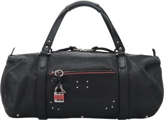 Chloé Paddington Black Leather Travel Bag (Pre-Owned)