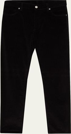 Ermenegildo Zegna Mens Dark Gray Corduroy Straight-Leg Jeans