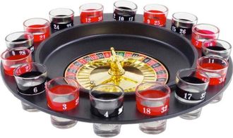 Trade Shop Trade Shop - Ruleta Alcoholica Juego De Mesa Giratoria Licor 16 Chupitos