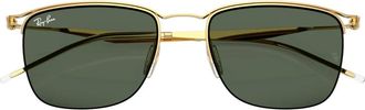Ray-Ban Zonnebril met vierkant montuur van metaal - unisex - Accessoires - Geel - Maat: 53 MM