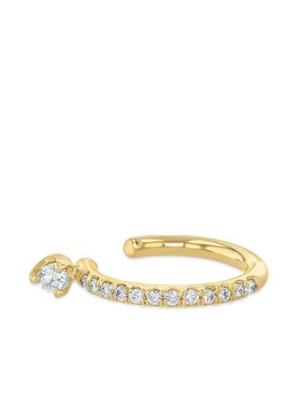 Zoë Chicco 14K yellow gold Wire diamond ear cuff - women - Diamond/14kt Yellow Gold - One Size