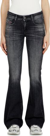 Diesel Bootcut Jeans Low Waist 1969 D-Ebbey, Black/Dark grey, Zip fly