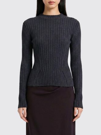 Victoria Beckham Maglia a coste in misto cashmere con spacco frontale