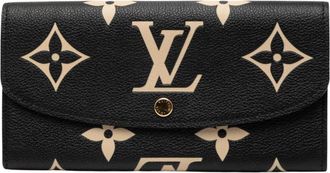 Louis Vuitton Pre-owned Printed Leather Wallet - Dames - Vintage Accessoires - Zwart - ONE Size - Leer - Vintage
