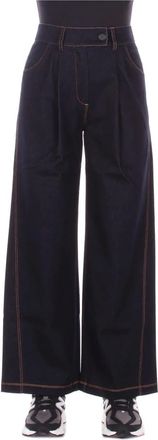 Max Mara Jeans, Dames, Blauw, L, Katoen, Mm Max Mara Blauwe broek