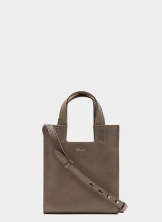 Bally Easy Bally Small Tote Bag in Leather in Deep Sepia 50+Oro at Nordstrom