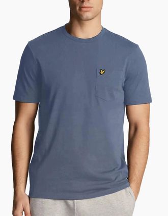 Lyle & Scott Mens Lyle & Scott Mens Short Sleeve T Shirts Pocket Regular Fit Summer Cotton Tee NEW - Navy - Size: 38