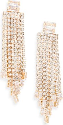 Tasha Crystal Fringe Drop Earrings in Gold/crystal at Nordstrom Rack