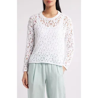 Eileen Fisher  Crew Neck Raglan Sleeve Sweater レディース Sweaters Bellflower Women's Eileen Fisher Crew Neck Raglan Sleeve Sweater
