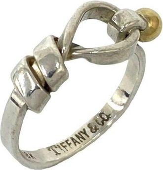 Tiffany & Co. Gold Silver Yellow Gold (18K) Silver 925 Band Ring (Pre-Owned)