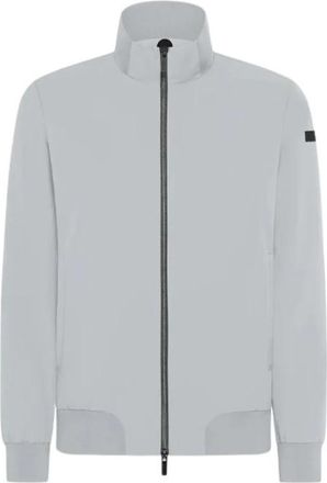 Roberto Ricci Design Grijze Urban Bomberjack Licht Waterdicht - Heren - Vesten met rits - Grijs - M - Hoodies & sweatvesten