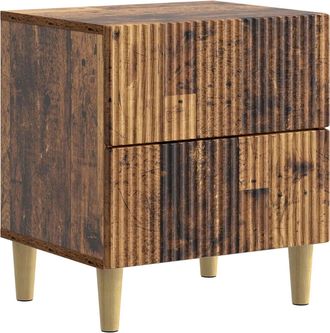 vidaXL Armario De Noche Madera Envejecida 43 X 34,5 X 48 Cm Vidaxl
