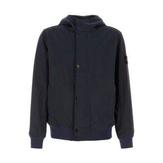Stone Island Jassen, Heren, Blauw, S, Corto Jacket