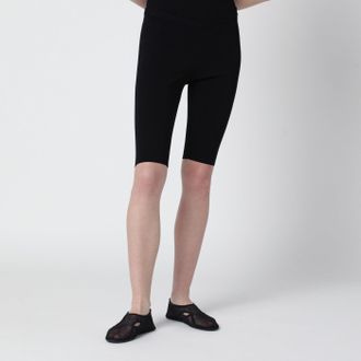 Entire studios Black short leggings in viscose jersey