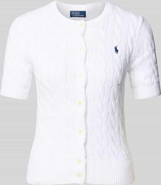 Polo Ralph Lauren Cardigan mit 1/2-Arm in Weiss, Gr&ouml;&szlig;e L
