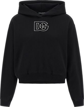 Dolce & Gabbana Black Embroidery sweatshirt