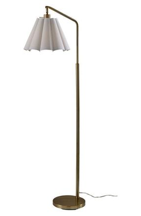 Adesso Lyra Floor Lamp in Antique Brass at Nordstrom