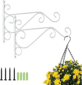 OEM Gancho Para Plantas, 2 Piezas, 31 Cm, Gancho De Pared, Colgador De Plantas, Gancho De Pared, Faroles, Quemadores De Aceite, Blanco