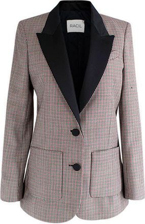 Racil Contrast Lapel Micro Houndstooth Blazer Size XS
