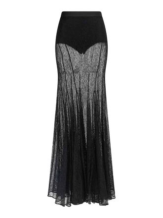 Elisabetta Franchi Lace Long Skirt