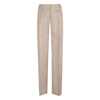 Ermanno Scervino Wijde broek - Dames - Broeken - Beige - Maat: XS Viscose