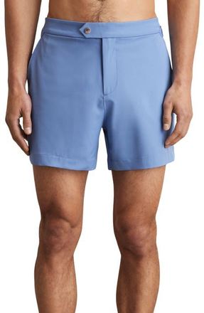 Reiss Sun Flat Front Swim Trunks in French Blue at Nordstrom, Size Medium