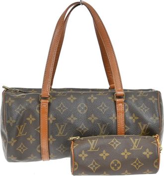 Louis Vuitton Papillon Handbag Monogram Canvas Brown Canvas Handbag (Pre-Owned)