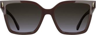 Longchamp Roseau 55mm Modified Rectangular Sunglasses in Wine at Nordstrom