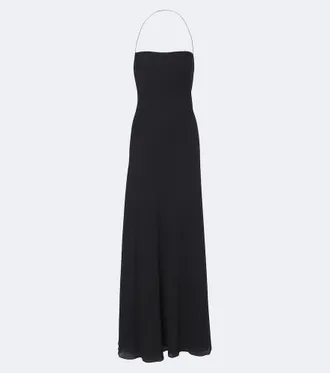 The Row Javier silk georgette gown
