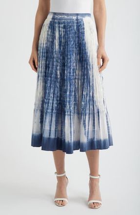 Kobi Halperin Andie Print Silk Maxi Skirt in Tide at Nordstrom, Size 10