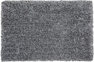 Beliani Beliani - Alfombra Peluda Negra De Pelo Largo 160 X 230 Cm Rectangular Con Mechones De Algod&oacute;n Cide
