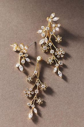 Nadri Babys Breath Front-Back Earrings