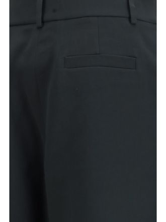Giorgio Armani Womens Trousers Wide-Leg Silk Swamp