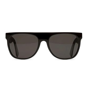 Retro Superfuture Flat Top Black Sunglasses