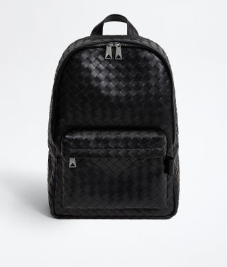 Bottega Veneta Intrecciato Backpack - Black - Unisex