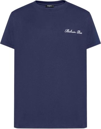 Balmain T-shirt con logo - Blu