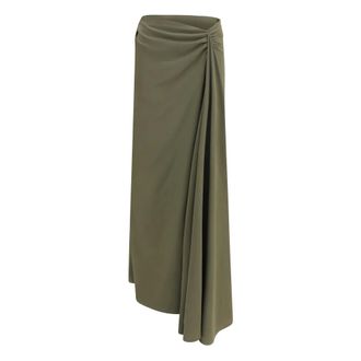 Alexander McQueen Falda Larga Plisada - Skirts - Mujer - Verde - M